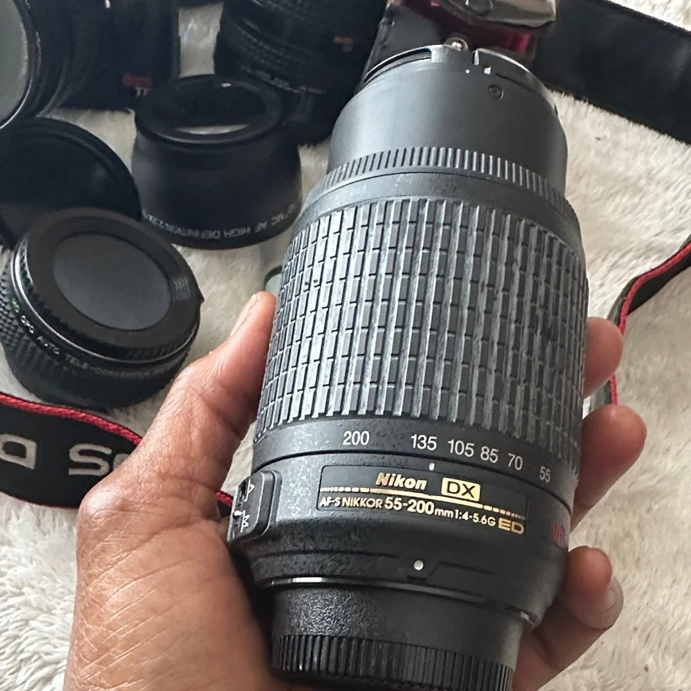 Canon EOS Camera Set with Black Accessories